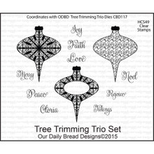 Our Daily Bread Tree Trimming Trio Clear Unmounted Rubber Stamp Set (HCS49)