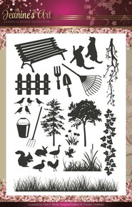 Jeanine's Art Garden Classics Collection Cutting Die Clear Stamp Set JACS10001