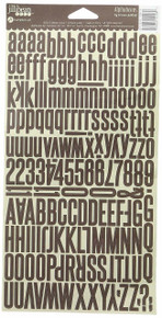 Alphabeans Large Cardstock Stickers 7'X12'-Fig Brown