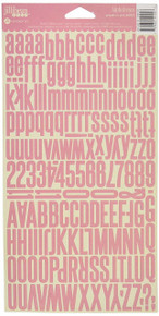 Alphabeans Large Cardstock Stickers 7'X12'-Grapefruit Pink