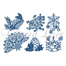 Tattered Lace Christmas Doily Scraps Dies - 6-Die Set
