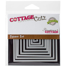 CottageCutz CCB-007 Basics Dies (9 Pack), .3' x .3' To 3.3' x 3.3', Square, Grey