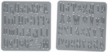 Die-Versions Font Die, 0.875-Inch and 0.5625-Inch, Tickled Pink
