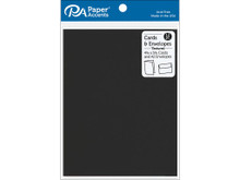 Paper Accents Black Textured A2 Cards with Envelopes 12sets