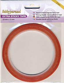 HobbyJournal Super Sticky Red-Liner Tape 3mm Extra Strong Hold