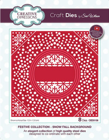 Sue WIlson Festive Collection Snow Fall Background