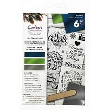 Crafter's Companion Foil Transfer Kit Contemporary Holiday Sentiments CC-FOILKIT-Cons