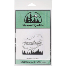 Hummelkrafts Cling Rubber Stamps 3'X3' Sheet-Mountain Lodge