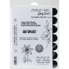 Stampers Anonymous Wendy Vecchi Cling Stamps 7x8.5-Flowers For Art