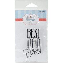 Gourmet Rubber Stamps Cling Stamps 3.375'X6.75'-Best Dad Ever