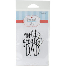 Gourmet Rubber Stamps Cling Stamps 3.375'X6.75'-World's Greatest Dad