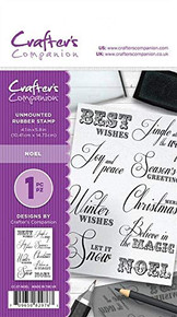 Crafter's Companion Noel Ezmounted Rubber Cling Stamp Set CC-ST-Noel-EZ