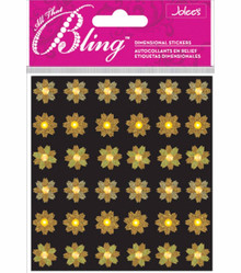 Jolee's Bling Stickers: Gold Mini Flowers