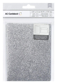 American Crafts Glitter Cards and A7 Envelopes for Scrapbooking,