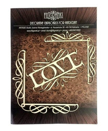 Filigranki Laser Cut Decorative Chipboards for Handicraft- Love