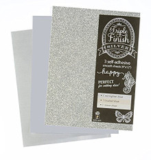 HOTP Triple Finish Silver- 3 Self-Adhesive Sheets 4439