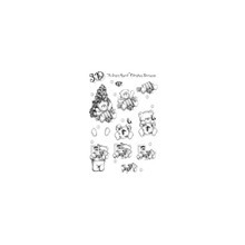 3D Die Cut Monochrome Christmas Decoupage Polar Bears and Penguins