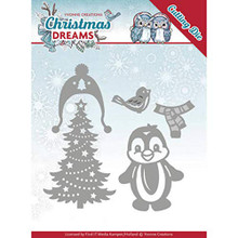 SPECIAL PURCHASE FREE Publication with Purchase -- Yvonne Creations Christmas Dreams Christmas Penguin Die Set