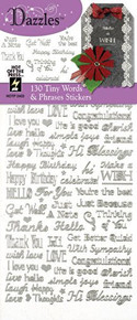 Hot Off The Press - Silver Tiny Words & Phrases Dazzles