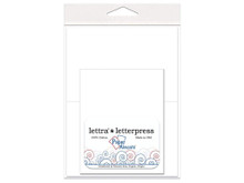 Paper Accents Letterpress Lettra Card&Envelope 4.25x5.5 Wht 10pc