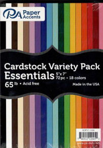 Paper Accents 5x7 Cardstock Variety Pack - Essentials 72pc