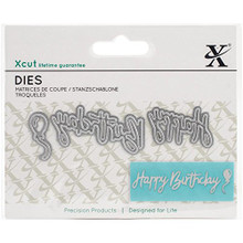 Docrafts Xcut Mini Decorative Dies 3/pkg-happy Birthday Sentiment