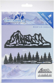 Jeanines Art Wintersports - Mountain Border - Metal Die JAD10029