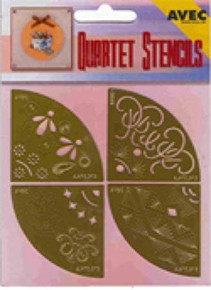 AVEC Quartet Stencils - Embossing /Stitching Ornamental