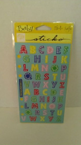 EK Success Gingham Alphabet Scrapbook Stickers (SPBS06)