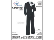 Paper Accents ADP57.1094 Cdstkt Pad 5x7 Black Cardstock Pad 5x7 48Pc Black