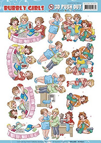 Find It Trading Bubbly Girls Crafting Girls Push-Out Sheet