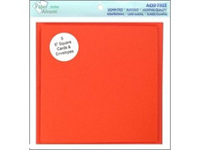Paper Accents Card & Envelopes 6X 6 Red 5pc