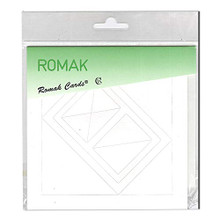Romak 4 Rectangle Frame Cards- White