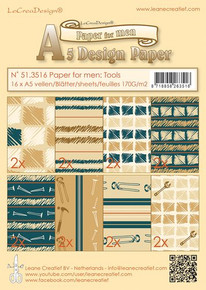 Leane Creatif Paper for Men A5 Design Paper - Masculine Colors and Patterns