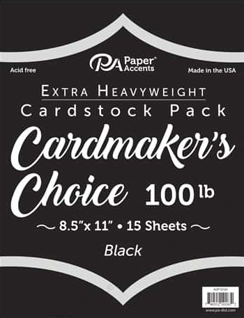 Paper Accents Extra Heavy Weight 100lb Black Cardstock 8.5x11 - Simply  Special Crafts