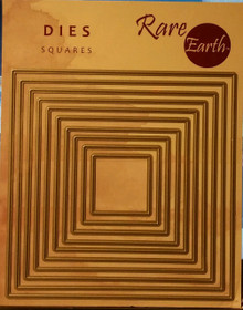 Rare Earth Squares Die Set, 10 Cutting Dies RE028