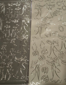 Sticker King Silver Foil Dancing Wedding Outline Peel Sticker