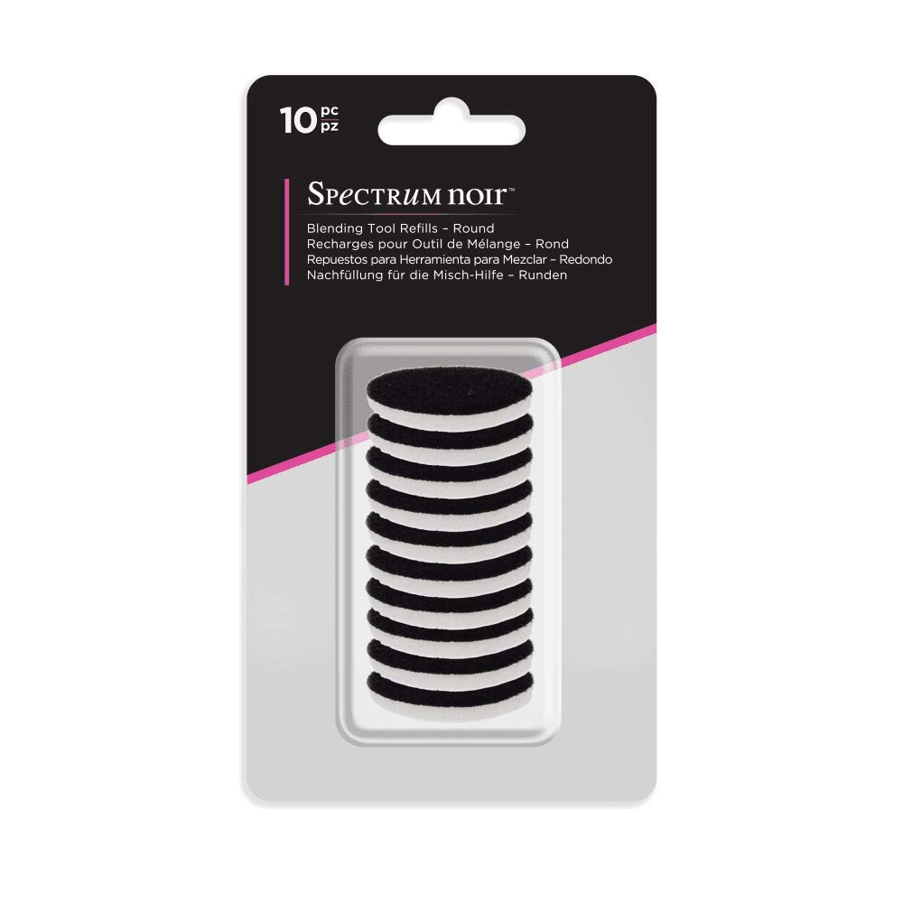 Spectrum Noir SN-ACC-BTR10-RND Blending Refills-Round 10PC Mixed Media Tool White