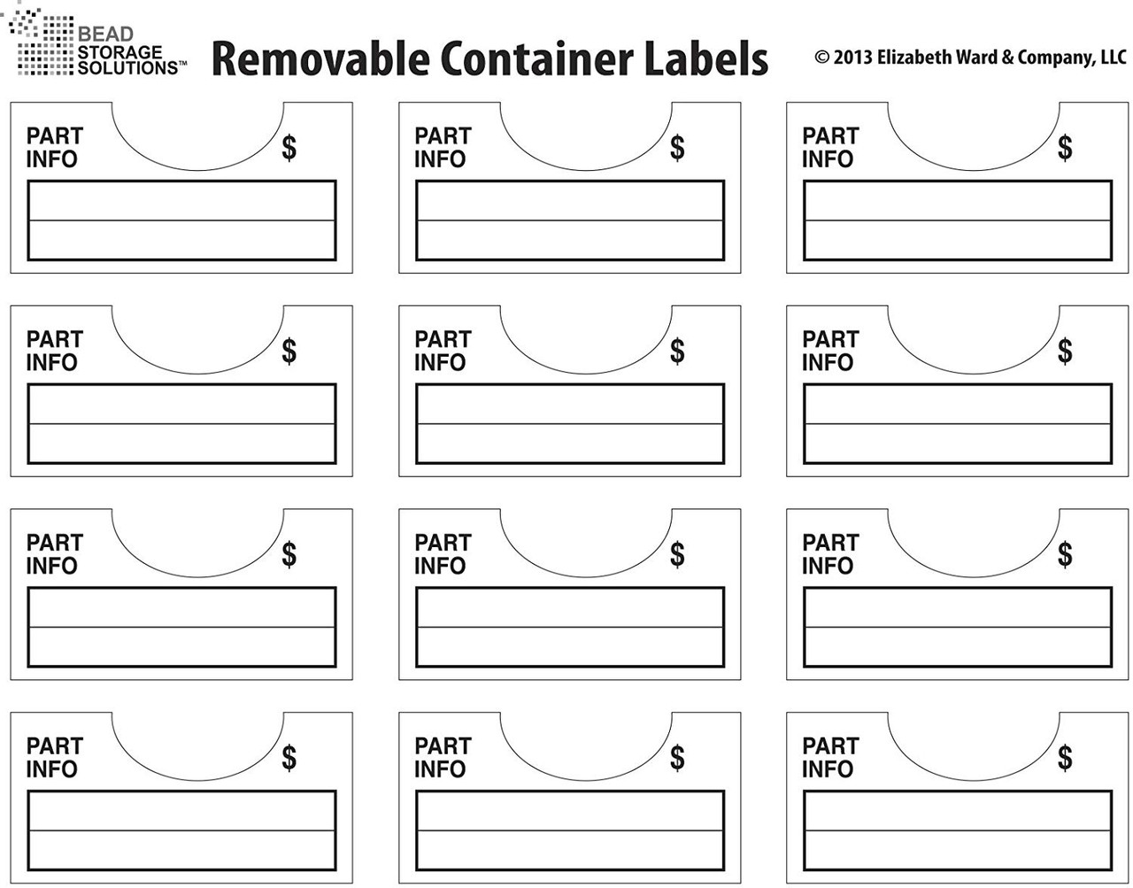 Darice 96-Piece Elizabeth Ward Bead Storage Solutions Container Labels -  Simply Special Crafts