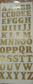Sticker King   Gold Alphabet Solid-Shape Peel Sticker