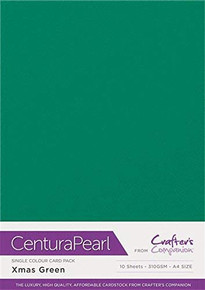 Crafter's Companion Centural Pearl A4 10 pc-Xmas Green