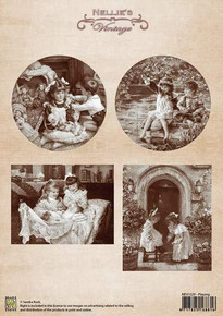 Nellie's Vintage Prints- Playing NEVI029
