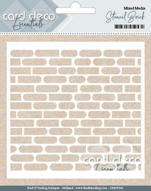 Card Deco Essentials Mixed Media Stencil - Brick 13x13cm