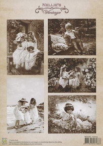 Nellie's Vintage Prints- Fishing NEVI003