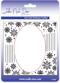 John Next Door Cut and Emboss Folders - Snowflake Swirl - JNDEF3012