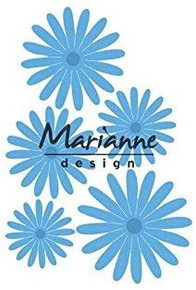 Marianne Design Creatables Anja's Flower Set Die, Metal, Blue, 19.6 x 10.9 x 0.2 cm