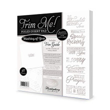 Hunkydory Crafts Trim Me Silver-Foiled Thinking of You Inserts for Cards - 42 Sheets