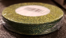 25 yd Metallic Glitter Ribbon 5/8" Green 25-yards RN0043-19