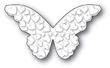 Poppystamps Embossed Heart Butterfly  Die 1989
