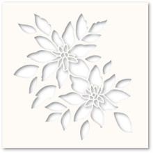 Poppystamps  Bright Blossoms Stencil 6x6 